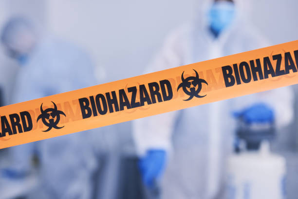 Professional Biohazard Cleanup technician working in Villas, FL